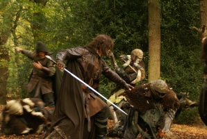 Arathron slays orcs